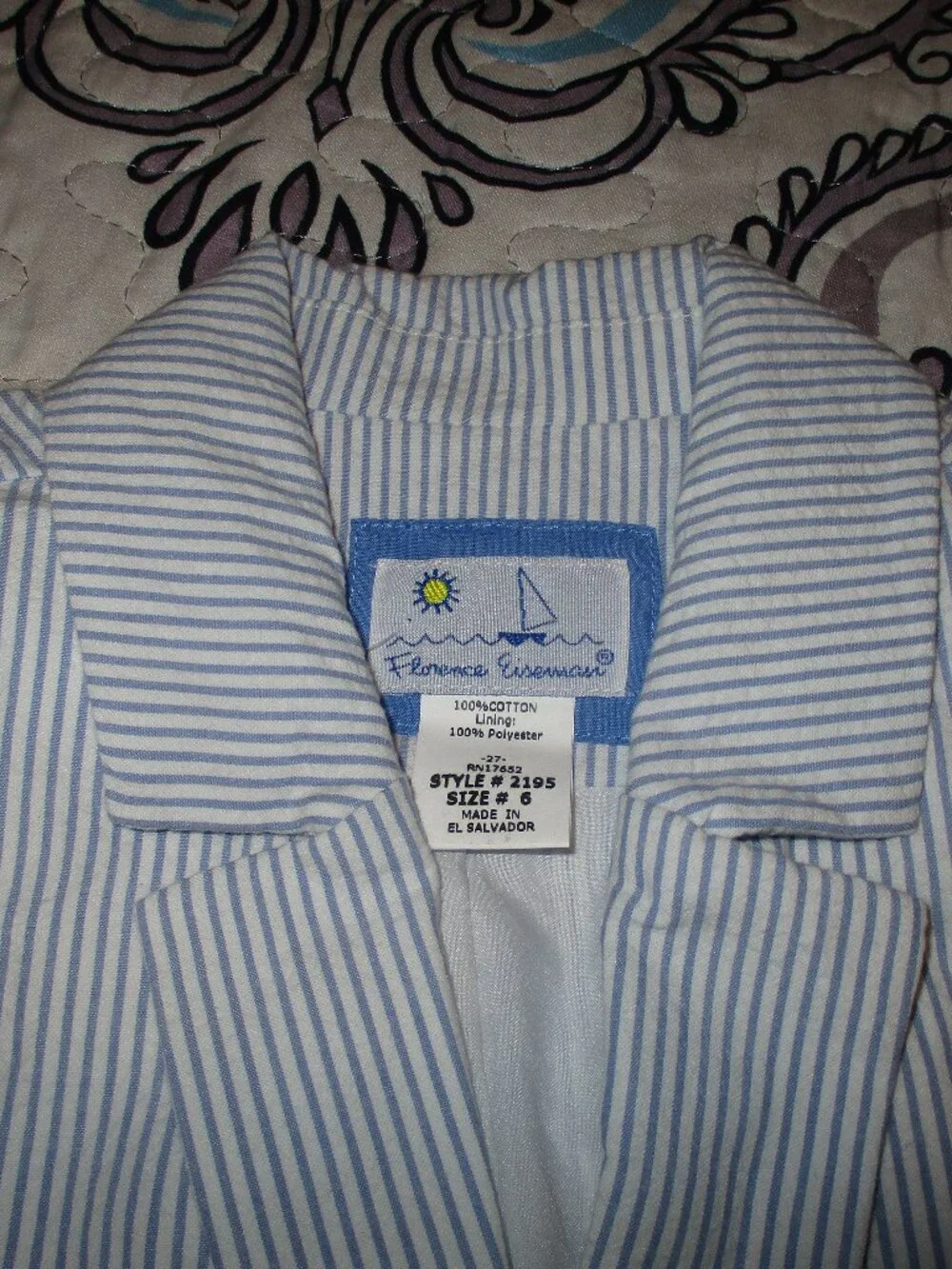 Florence Eiseman Seersucker Pin stripe Suit 6